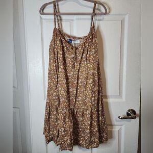 OLD‎ NAVY 2X Brown Floral Dress